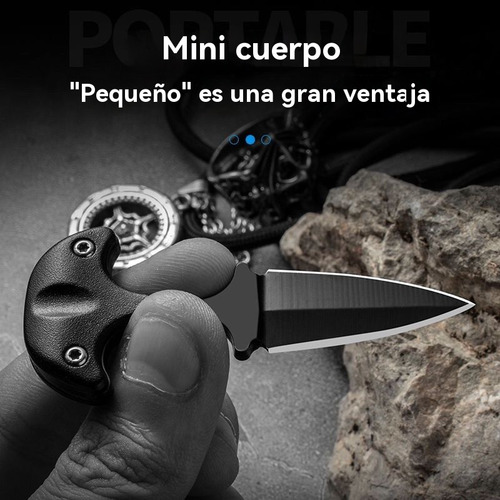 Cuchillo Mini Acero Inox Con Colgante Y Estuche - Multiusos