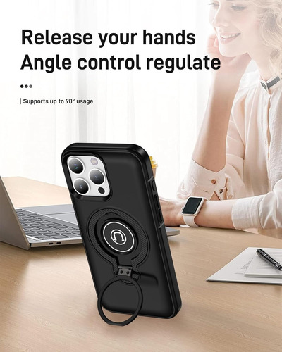 Funda Uso Rudo Con Anillo 360 Y Soporte Para iPhone 11/12/13