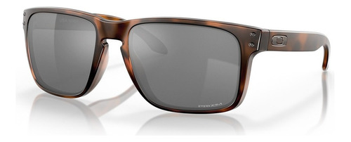 Óculos de sol Oakley Holbrook XL Extra large armação de o matter cor matte brown tortoise, lente black de plutonite prizm, haste matte brown tortoise de o matter - OO9417