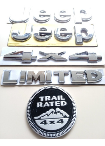 Emblema El Letras Cromadas Para Jeep Liberty 4x4 Limited
