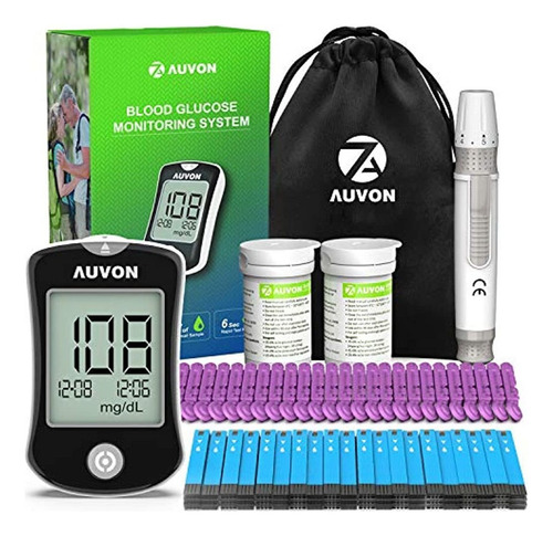 Auvon Kit De Azúcar En Sangre, Medidor De Glucosa En Sangre