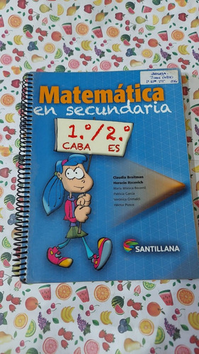 Matematica En Secundaria 1/2 - Editorial Santillana
