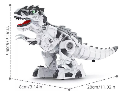 Robot Dinosaurio T Rex Ruge Luz Led Movimiento Juguete
