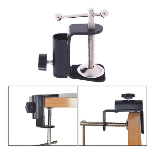 Imagen 3 de 10 de Clamp Morsa Para Brazo De Microfono - Repuesto Completo