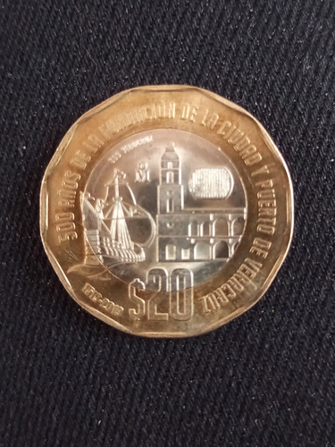Moneda $20 500 Años Fundación De Ciudad Y Puerto De Veracruz