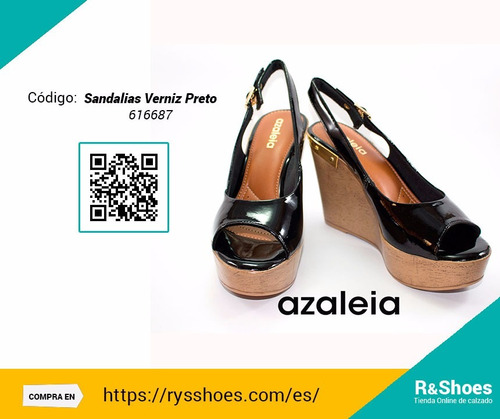 Zapatos Azaleia Verniz Preto