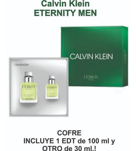 Perfume Original Ck Eternity Men 100 Ml + 30 Ml De Regalo! 
