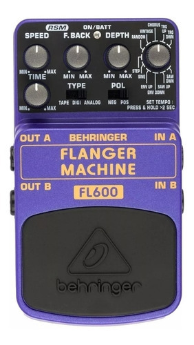 Pedal Guitarra Flanger Machine Behringer Fl600 Color Morado