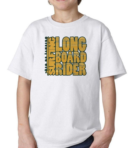 Remera De Niño Longboard Rider Surfing