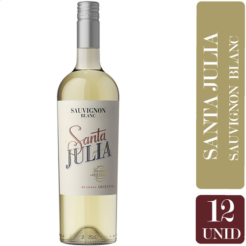 Vino Santa Julia Sauvignon Blanc 750ml - Pack X12 Botellas