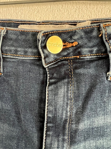 Pantalón Jean Ginebra Tiro Alto Dark Wash Denim T26 (Usado)