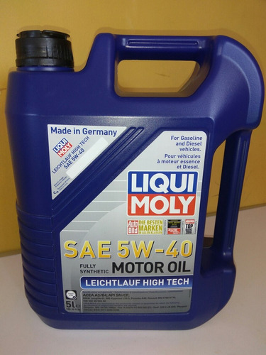 Aceite Liquimoly 5w-40 Full Sintético