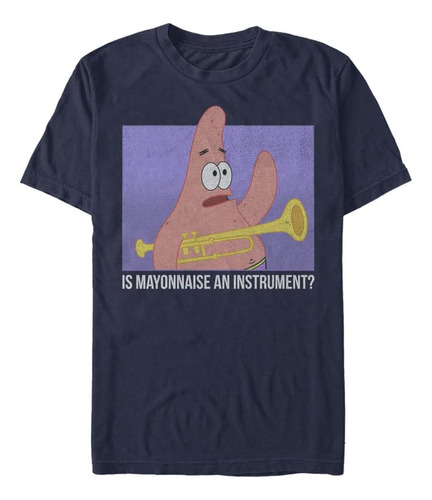Nickelodeon Camiseta Para Hombre Y Mayonesa Alta, Azul Marin