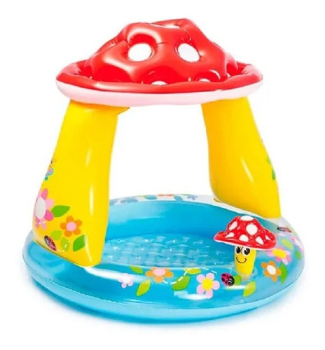 Pileta Inflable Intex Hongo Bebe Niños 102 X 89 Cm Con Techo