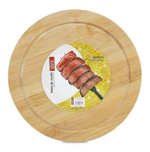 Plato Playo Grande De Madera Bambu Asado 25cm Pettish Online