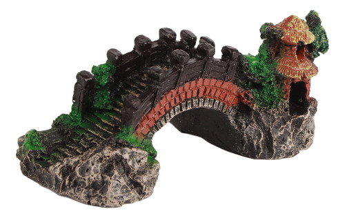 Simulación De Acuario De Pecera De Landscaping Rockery Bridg