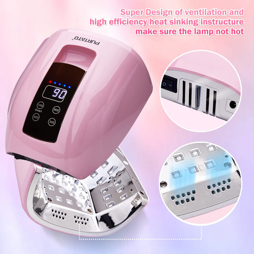 Purtato Lámpara De Uñas Inalámbrica Led Uv Recargable De 90