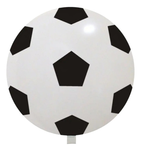 Piñata Globo Super 24 Pelota Blanca Y Negra X1u Color Blanco