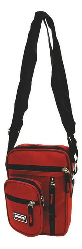 Bolsa Transversal Pasta Masculina 002an Vermelho