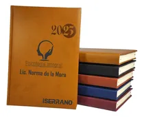 Comprar 2 Agendas Diaria Italiana Personalizadas 17x 24 Cm Grabada Año 25 Portada Azul Personalizado