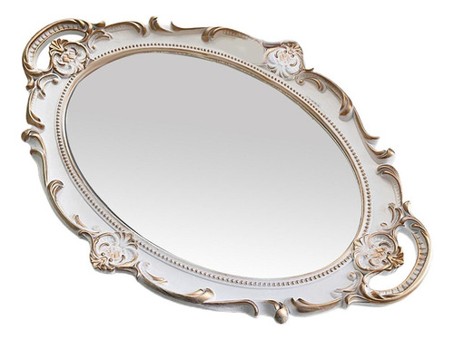 X Bandeja Decorativa Con Espejo, Organizador De 39cmx24cm