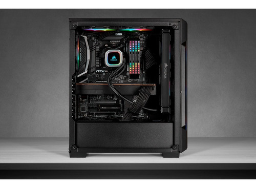 Imagen 5 de 8 de Gabinete Corsair 220t Rgb Black Vidrio Templado