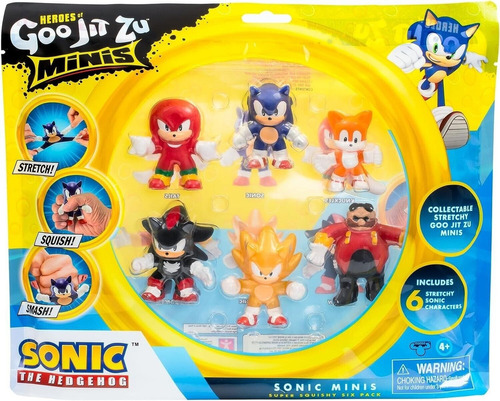 Goo Jit Zu Minis Sonic Six Pack Super Squishy Sunny 3656