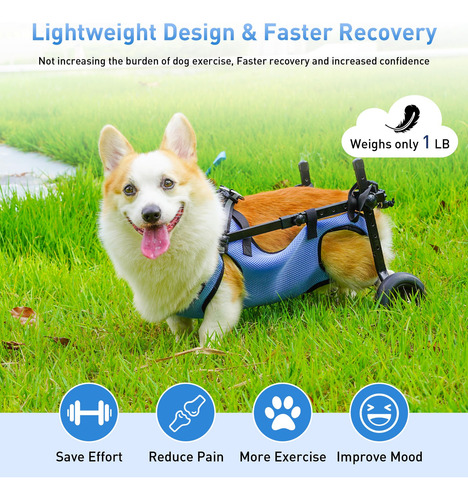 Silla De Ruedas Para Perros Pibeibuk Para Patas Traseras, Ay