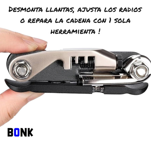 Multiherramienta De Bicicleta 15 En 1 Co Corta Cadena / Mtb Negro
