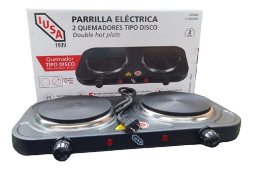 Parrilla Eléctrica Negra 2q Disco 2000w