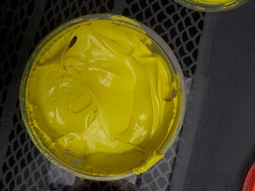 Imagen 5 de 9 de Pinturas Para Serigrafia Plastisol Amarillo Naranja 500gr