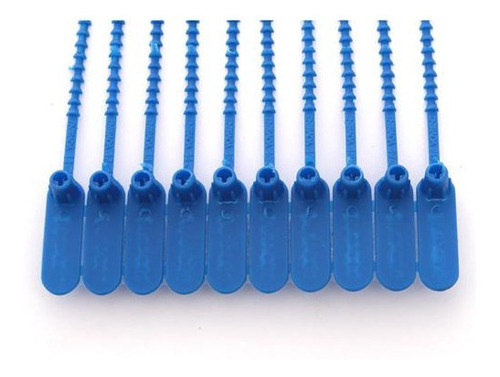 Imagem 4 de 6 de Lacre P/ Malote Numerado Azul 16cm Pacote C/ 500 Unidades