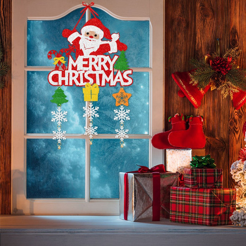 Decoración Navideña Para Colgar En La Puerta, Copo De Nieve
