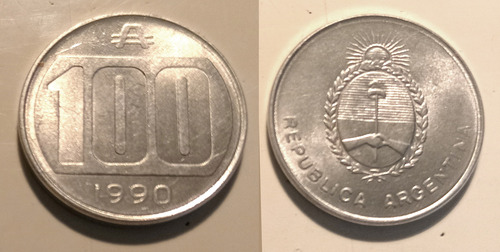 6 Monedas Antiguas Argentinas - Australes 1989-1990-1991 (Usado)