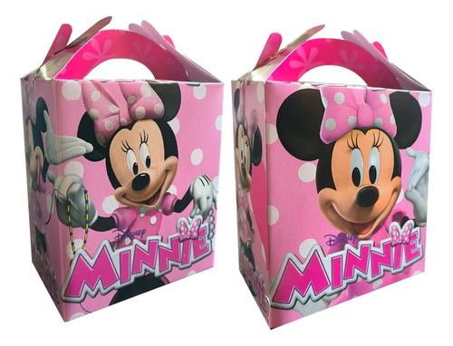 Minnie Mimi Mouse Caja Dulcera 10 Piezas Todo Para Tu Fiesta