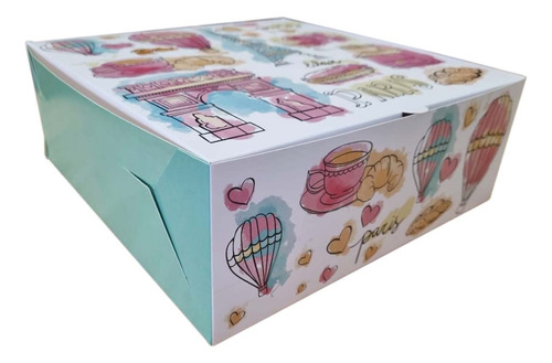 Caja Cofre Torta / Pasteleria Impresa X 50 U