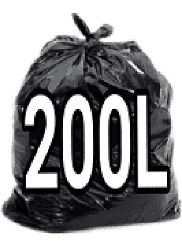 Saco Para Lixo 200 Litros P7 Reforçado Com 100 Unidades