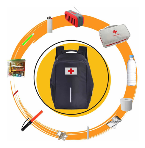 Mochila De Vida Kit Emergencia Sismos E Incendios Eum - Bp01