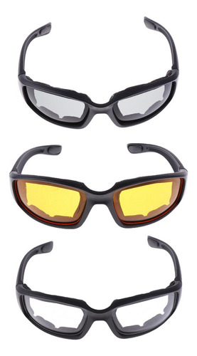 3 Piezas Gafas De Motociclismo Protección Rayos De Sol