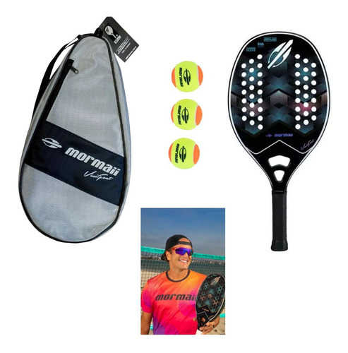 Raquete Mormaii Beach Tennis Vini Font Fibra De Carbono