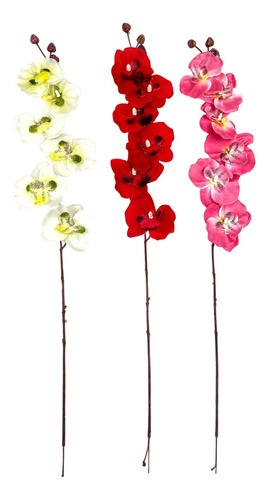 Kit 6 Orquideas Artificiais - Flores Atacado Artificial Vaso