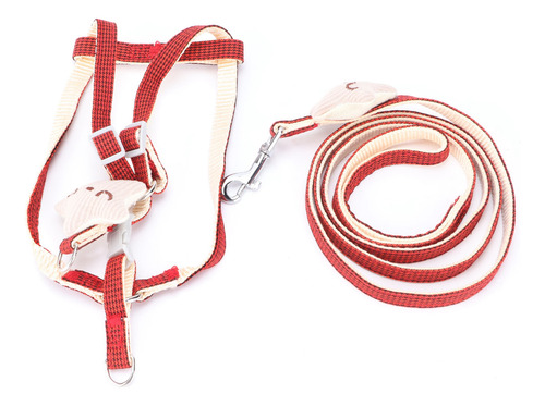Arnés Para Pecho Con Forma De Gato Rojo, Cuerda De Tracción,