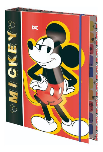 Fichário Colegial Mickey Mouse Com 48 Fls Decoradas Dac