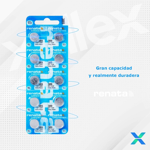 Imagen 4 de 8 de 5 X Pilas Renata 389 Sr1130w Original Suiza Blister Cerrado