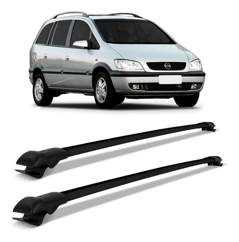 Travessa Rack Bagageiro Zafira Slim Aluminio Preto