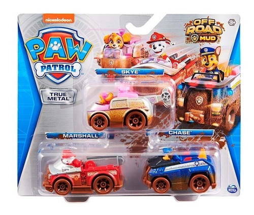 Paw Patrol Autos Off Road Mud True Metal- Skye Marshal Chase