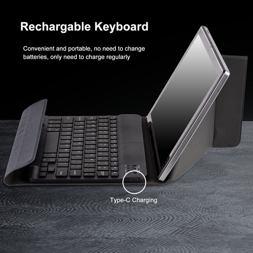 Funda Universal Para Tableta 10.1 Con Teclado Inalámbrico -