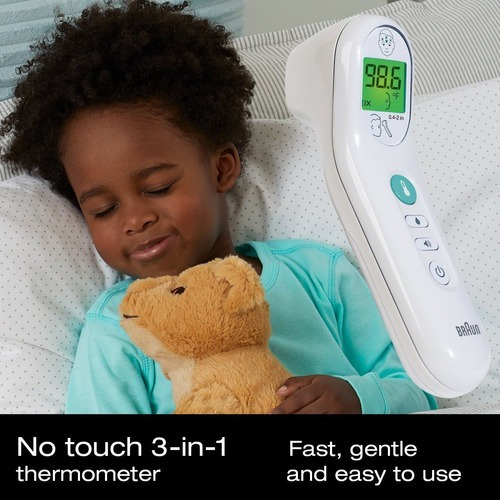 Termómetro Braun no touch 3 en 1 para niños, comida, baño