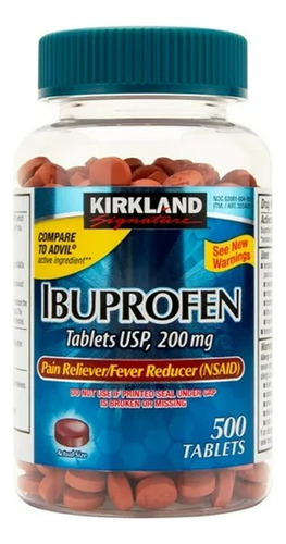 Ibuprofeno Kirkland Ibuprofen Usp,200mg De 500 Pastillas