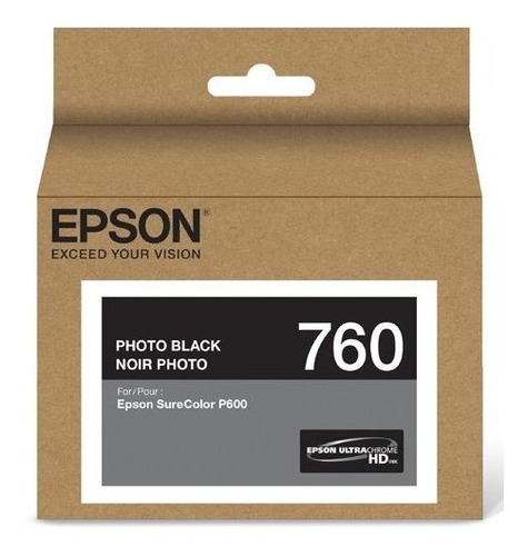 Cartucho De Tinta Epson T760120 25.9ml Negro Fotográfico /v